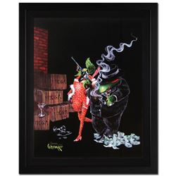 Michael Godard, "Ollie Capone" Framed Limited Edition on Canvas, Numbered and Si
