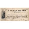 Image 1 : Big Hole Placer Mining Company Stock Certificate  [127170]