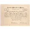 Image 1 : Columbia Mining Company Stock Certificate--Number 1  [129606]