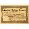 Image 1 : Montana Railroad Company Stock Certificate # 1  [123894]
