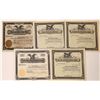 Image 1 : Five Unissued Montana Railroad Stock Certificates  [123916]