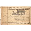 Image 1 : Phillipsburg Horse Car Railroad Company Stock #1, dated 1873  [129495]