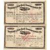 Image 1 : Norwich & New York Transportation Company Stocks, 1892 (2)  [128587]