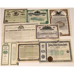 Pennsylvania Stock Certificates (8)  [127405]