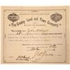 Image 1 : Greeley Land & Town Company Stock Certificate  [107923]