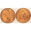 Image 1 : Uncirculated Liberty Head Eagle $10 Spiel Marke  [122363]