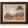 Image 1 : Fred J. Knowles Watercolor - Young Woman and Cows  [126895]
