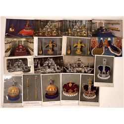 Crown Jewels and Regalia of Britain - 14 color; 3 B&W Postcards  [129055]