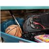 Image 2 : TOTE OF BACKPACK, TITAN COOLER, BASKETBALL AND MORE