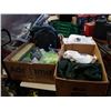 Image 1 : Three boxes of new shirts, backpack, slippers and more