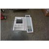 Image 1 : WHITE MEDICINE CABINET AND ETCHED WINDOW INSERT AND WASHING MACHINE PAN