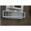 Image 2 : WHITE MEDICINE CABINET AND ETCHED WINDOW INSERT AND WASHING MACHINE PAN