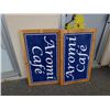 Image 2 : Two hanging wood signs 22.5 inch by 38 inch