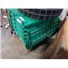Image 3 : 5 GREEN STACKING TOTES WITH BUILT IN LIDS
