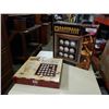Image 1 : 2 SPORT DISPLAY CASES BASEBALL SOLID WOOD 9 BALL CASE AND PREMIUM GOLF BALL WOOD CABINET FOR 25 BALL