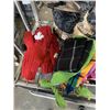 Image 2 : Lot of toque scarves and mittens with tray of warner bros collectibles and Size 8.5 cowboy boots
