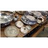 Image 8 : LARGE LOT OF SILVER PLATE SERVING PIECES, PLATTERS, DISHES