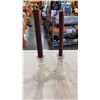 Image 8 : LOT OF GLASS AND CRYSTAL CANDLE HOLDERS