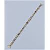 Image 2 : STERLING SILVER YELLOW GOLD PLATED GENUINE GEMSTONE BRACELET W/ APPRAISAL W/ $2670, 5.04CTS GEMSTONE