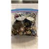 Image 3 : LARGE BAG AND TIN OF JEWELLERY