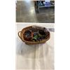 Image 1 : BASKET OF JEWELLERY - NATIVE, BEADED, WOOD, ETC