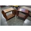 Image 1 : 2 WOOD MAGAZINE RACK ENDTABLES