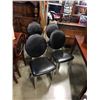 Image 1 : 4 MODERN METAL AND LEATHER DINING CHAIRS