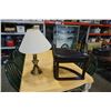 Image 1 : BRASS TABLE LAMP AND CORNER BENCH