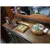 Image 1 : GE mantle clock and 2 barometers