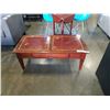 Image 1 : VINTAGE LEATHER INSERT 1 DRAWER COFFEE TABLE