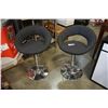 Image 1 : PAIR OF MODERN GREY GAS LIFT STOOL