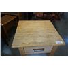 Image 2 : BUTCHER BLOCK TOP ROLLING KITCHEN CART 26" X 25.5" X 35.5"H