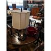 Image 1 : METAL TABLE LAMP AND TEACUP VASE