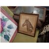Image 2 : 2 WATER COLOURS - HORSE AND FLOWERS