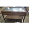 Image 2 : WICKER GLASSTOP PATIO COFFEE TABLE