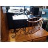 Image 1 : TILE TOP WINE RACK AND WOOD MAGAZINE RACK