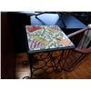 Image 2 : TILE TOP WINE RACK AND WOOD MAGAZINE RACK