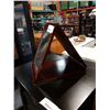 Image 2 : FOLDING BEVELLED WOODEN DRESSER MIRROR