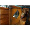 Image 2 : ANTIQUE OAK MIRRORED HALL BENCH COAT RACK WITH STORAGE - KUBBYLAND FURNITURE