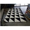 Image 1 : 9 FOOT 9 INCH X 6 FOOT 7 INCH AREA CARPET BLACK AND WHITE