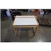 Image 1 : WOOD AND WHITE ART DESK