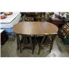 Image 1 : MODERN OVAL DINING TABLE WITH JACKNIFE LEAF AND 4 DINING CHAIRS