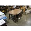 Image 2 : MODERN OVAL DINING TABLE WITH JACKNIFE LEAF AND 4 DINING CHAIRS