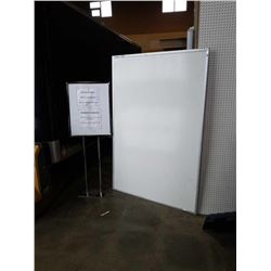 LARGE 6 X 4 FOOT WHITEBOARD AND METAL SIGN BOARD