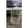 Image 2 : 2 WHITE WIRE METAL BIRD CAGE DECORATIONS
