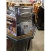 Image 3 : Vend it International four foot tall 25 cent gumball machine no key, as found, metal base, plastic w