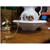 Image 3 : JUG AND BOWL SET WITH BANKERS LAMP