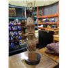 Image 2 : WOOD CARVED TABLE LAMP FIGURE AND WOOD CARVING