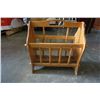Image 3 : PINE END TABLE AND MAGAZINE RACK