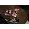 Image 1 : ENAMELED COKE SIGN AND 2 COKE TRAYS